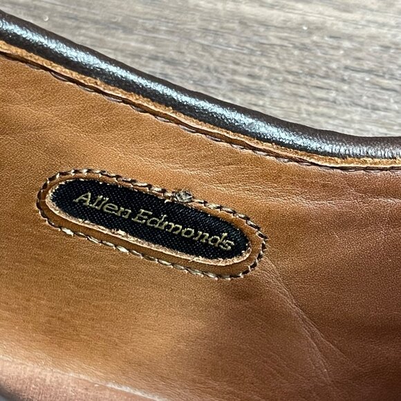 Allen Edmonds McAllister Wingtip Oxford Dress Shoe Men's 12D Dark Chili Leather - Picture 10 of 13